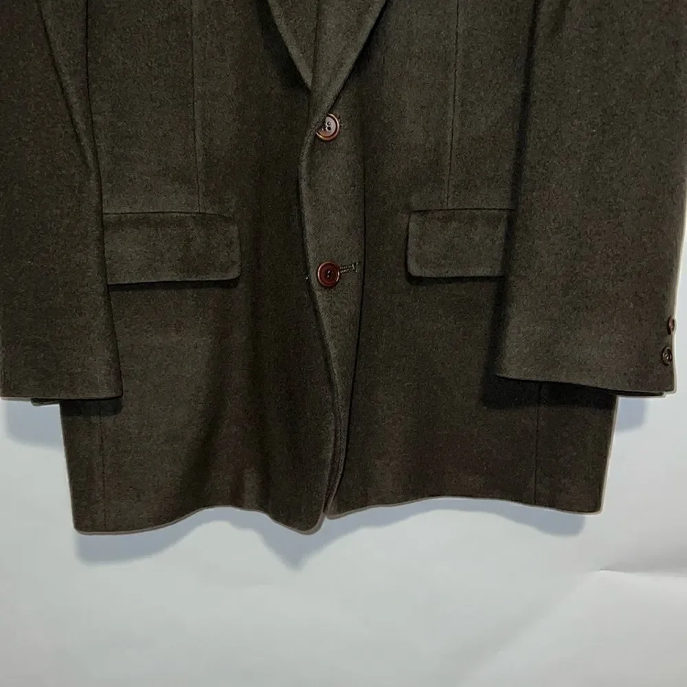 BROOKS BROTHERS Dark Grey Camel Hair Sport Coat-44R